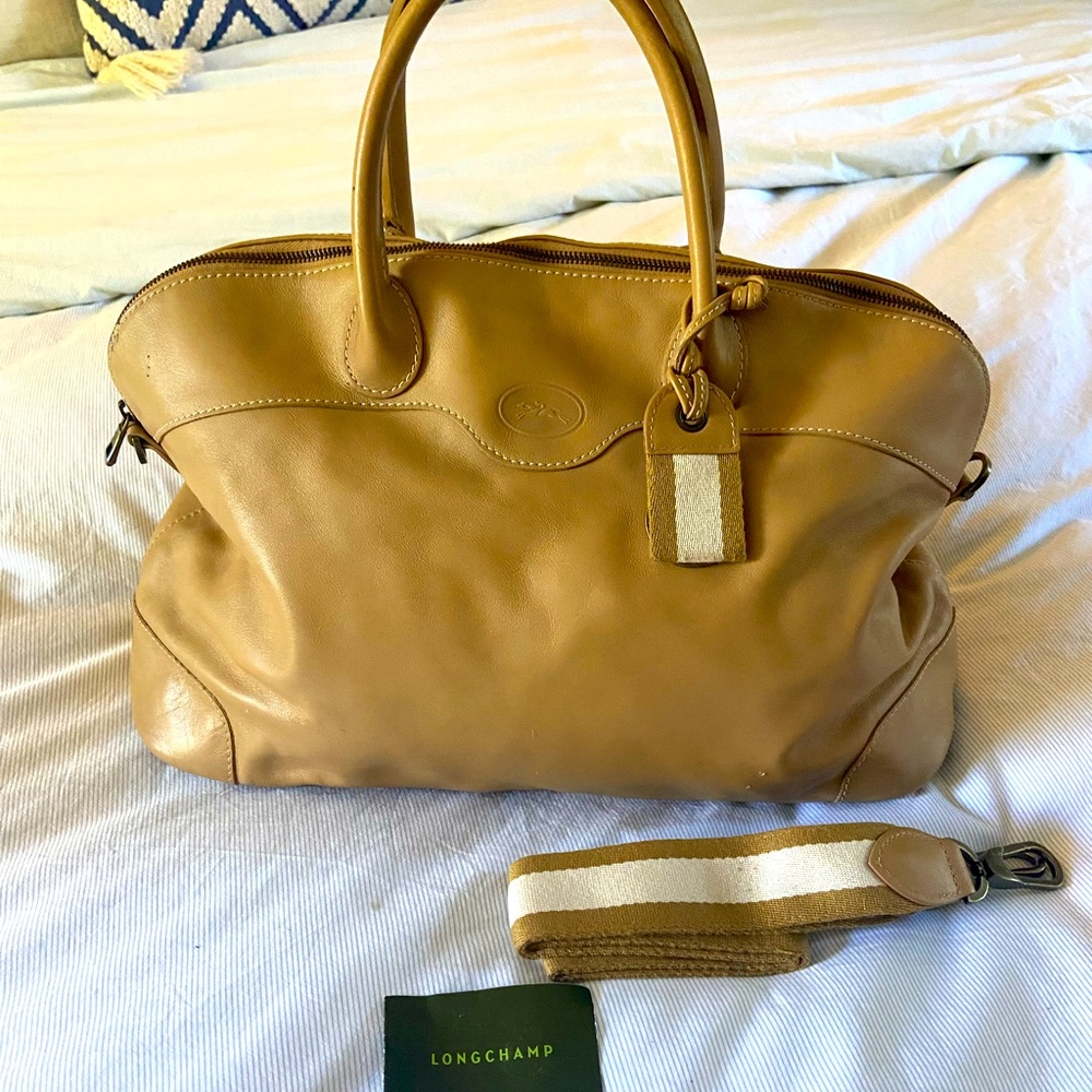Authentic Longchamp leather tote - large
